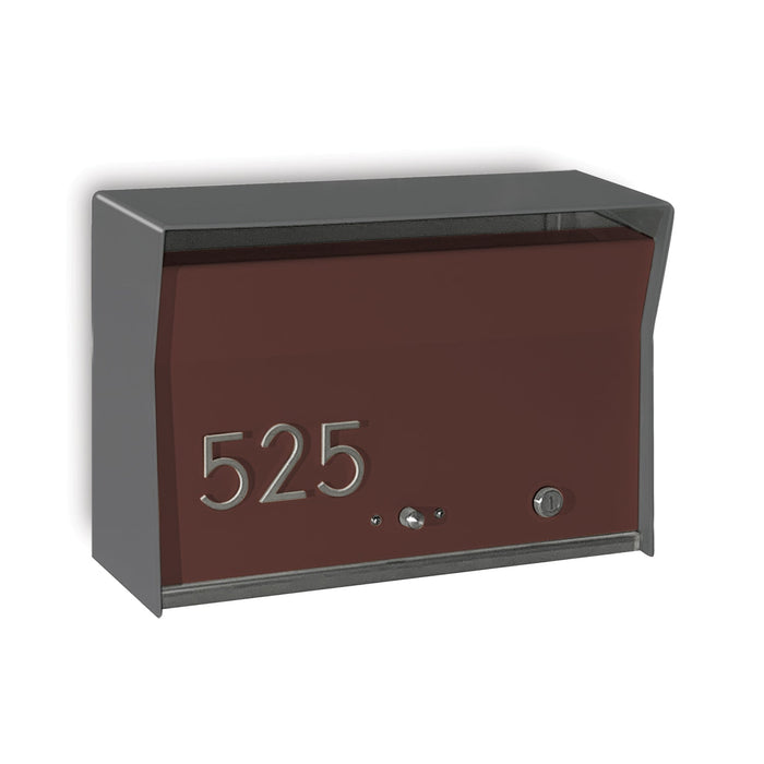 RetroBox Locking Wall Mount Mailbox in DESIGNER Grey