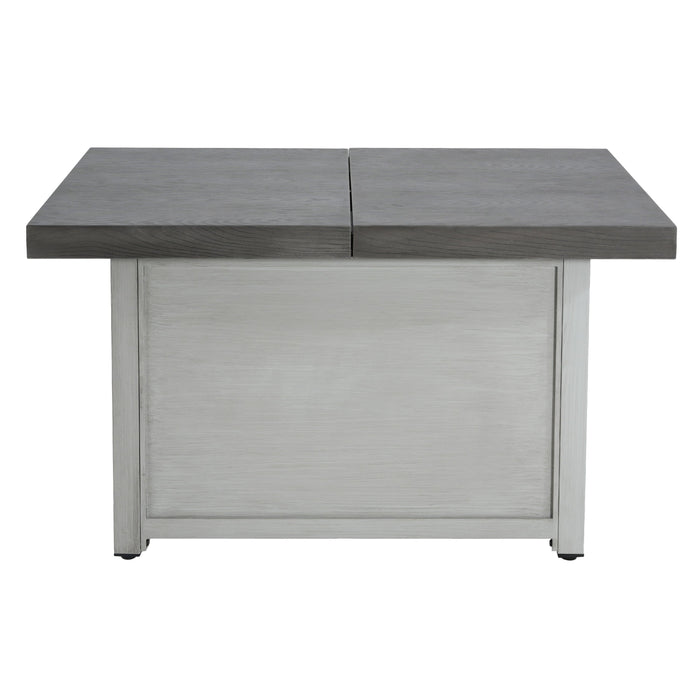 Extendable Rectangle Aluminum Alloy Fire Pit Table, 50,000BTU