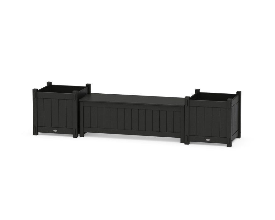 POLYWOOD® 48" Vineyard Straight Planter Storage Bench Set- Large