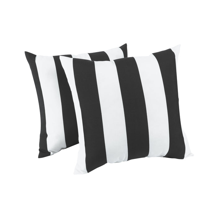2 Pack Outdoor Throw Pillows, Waterproof & Fade-Resistant (18x18 Inch)