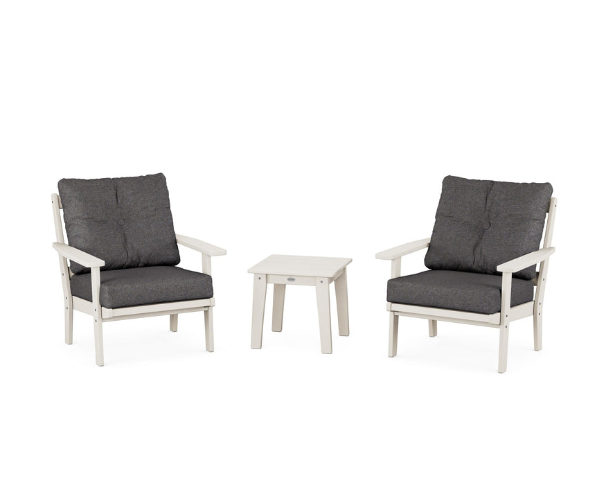 POLYWOOD Prairie 3-Piece Deep Seating Set in Sand / Ash Charcoal