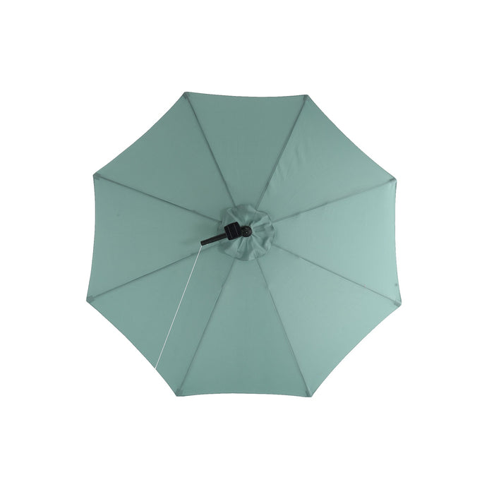 10ft Solar LED Offset Hanging Patio Umbrella (Light Green) — Outdoor Rooms  by Design