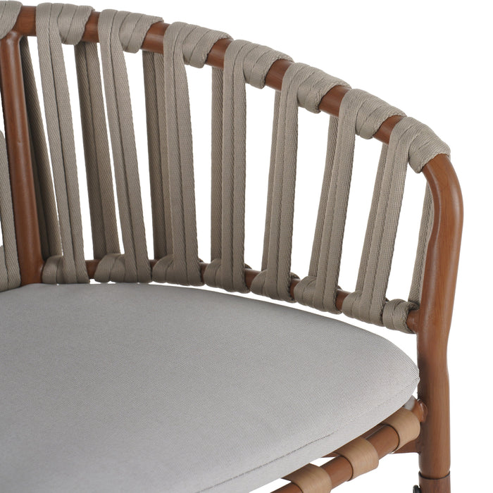 Lodi Outdoor Metal Rope Barstool Set of 2