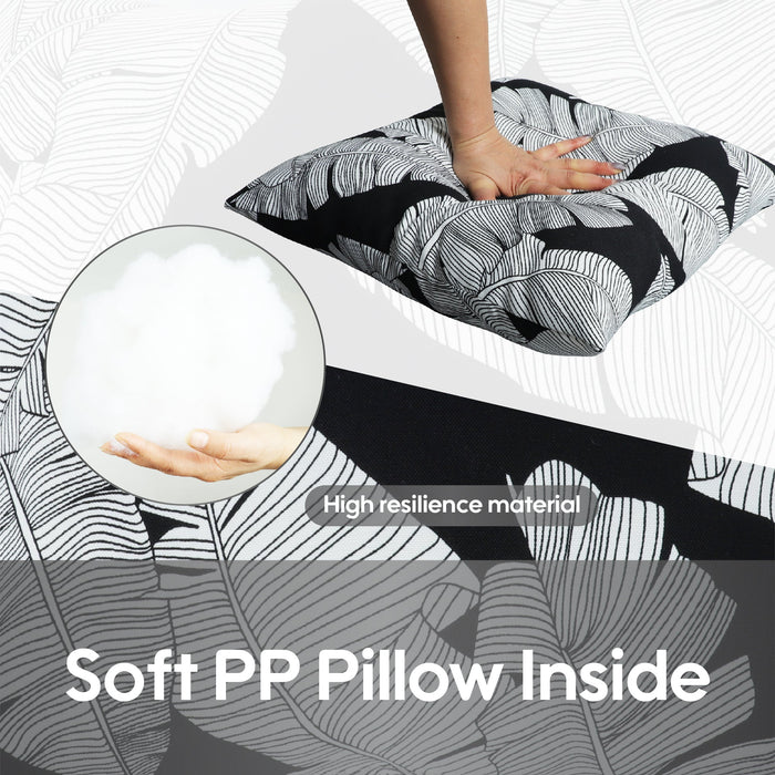 2 Pack Outdoor Throw Pillows, Waterproof & Fade-Resistant (18x18 Inch)
