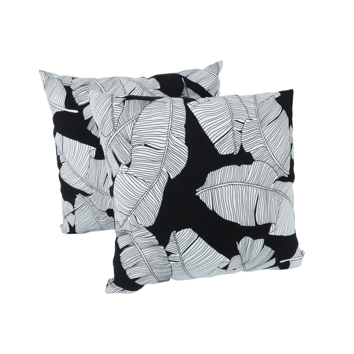 2 Pack Outdoor Throw Pillows, Waterproof & Fade-Resistant (18x18 Inch)