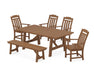 Country Living by POLYWOOD 6-Piece Rustic Farmhouse Dining Set with Bench