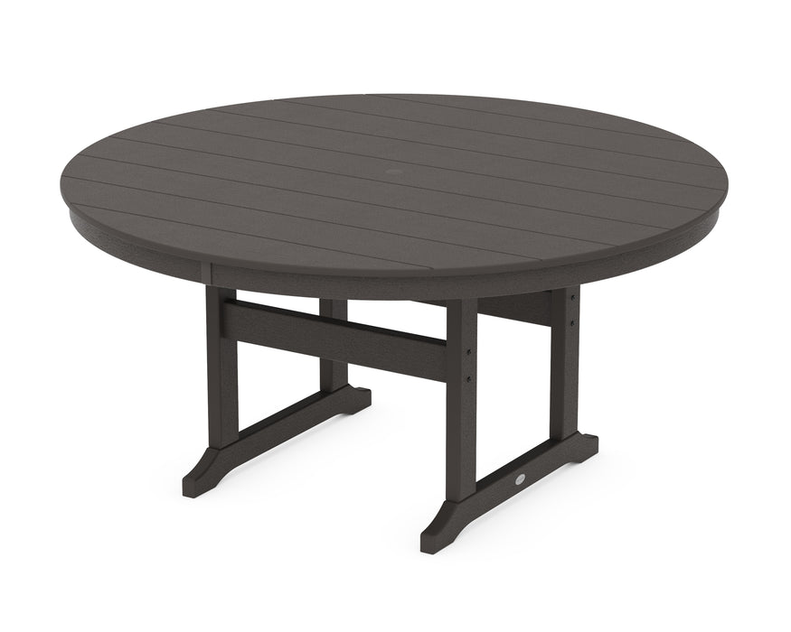POLYWOOD® 60” Round Farmhouse Dining Table