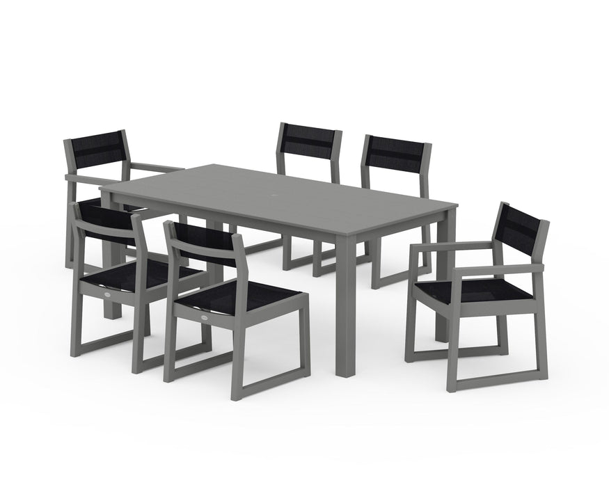 POLYWOOD® EDGE Sling 7-Piece Parsons Dining Set