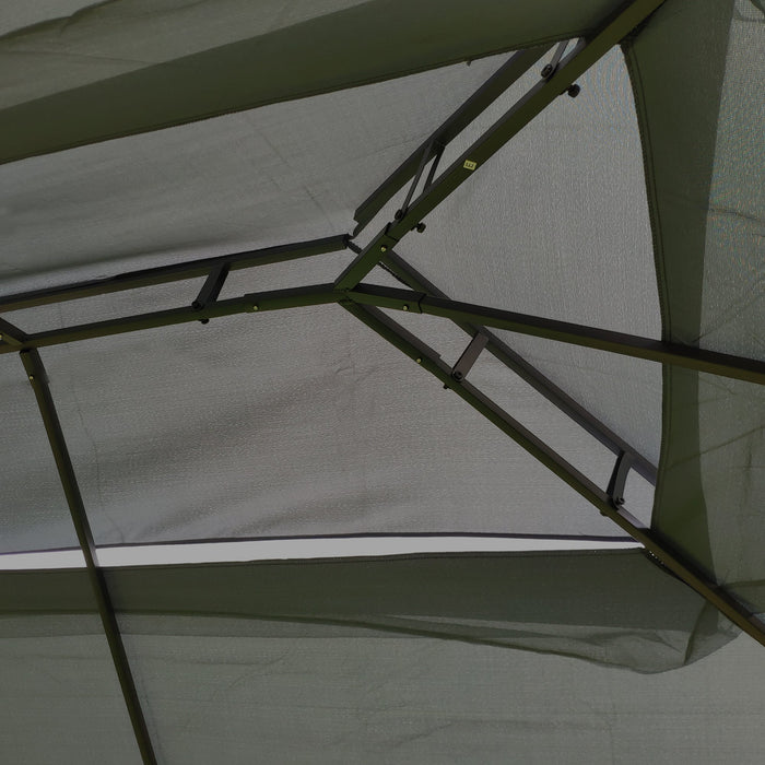 13x10 Outdoor Patio Gazebo Canopy Tent with Ventilated Double Roof and Mosquito Net