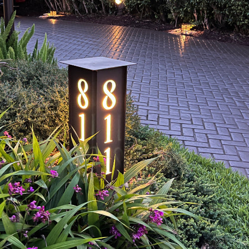 RadiantLight 27" tall ADDRESS MARKER Landscape Light - Garden Light