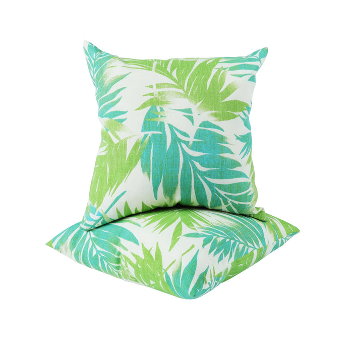 2 Pack Outdoor Throw Pillows, Waterproof & Fade-Resistant (18x18 Inch)