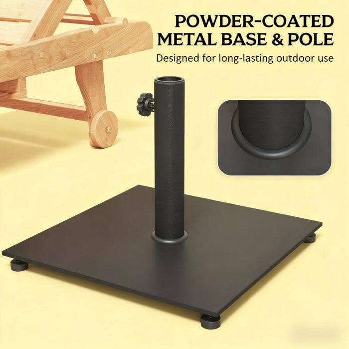 Convenient Metal Umbrella Stand Base with Adjustable Foot Pads