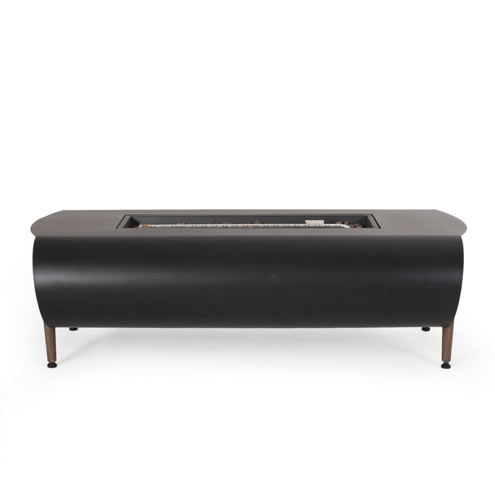 Vernon Rectangle Fire Pit 50,000 BTU - Dark Gray