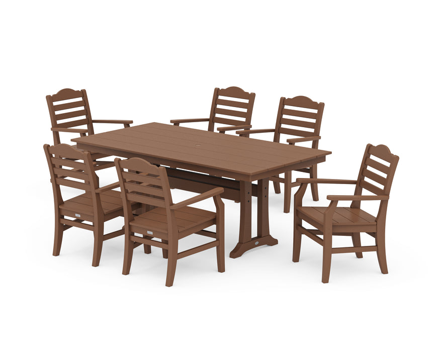 Draper James by POLYWOOD Savannah Arm Chair 7-Piece Farmhouse Dining Set with Trestle Legs