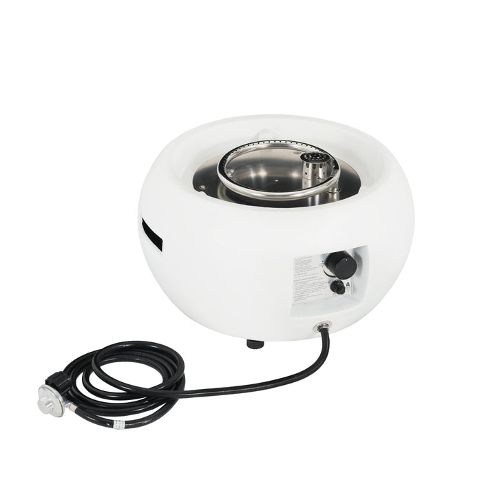 Patio MGO Propane Fire Pit, 40,000 BTU, White