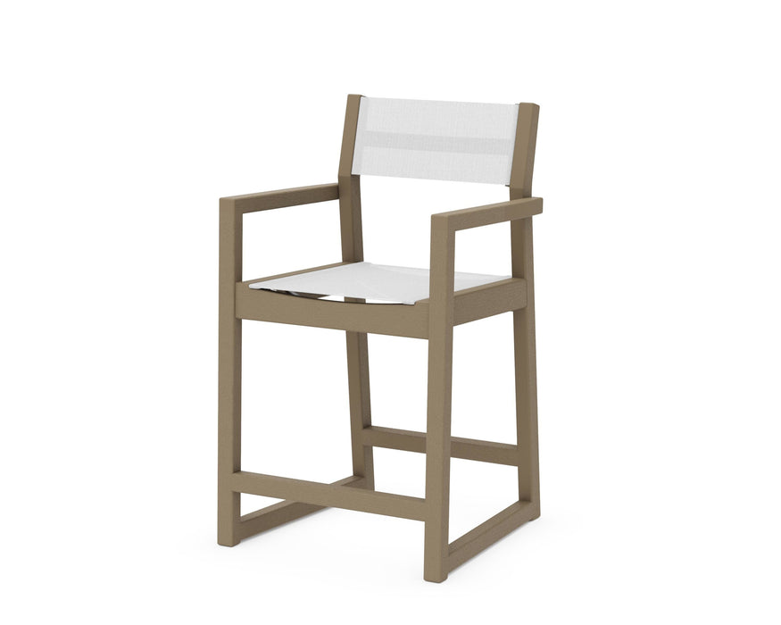 POLYWOOD® EDGE Sling Counter Arm Chair