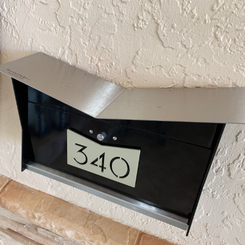 ButterFly Box in TEXTURED MATT JET BLACK - Wall Mount Mailbox