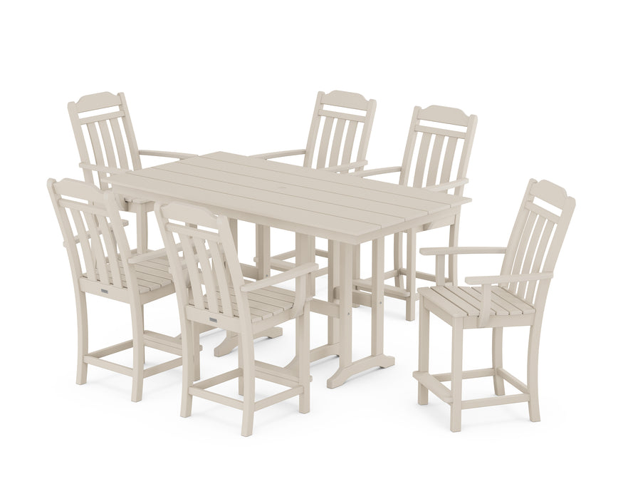 Country Living by POLYWOOD Arm Chair 7-Piece Farmhouse Counter Set