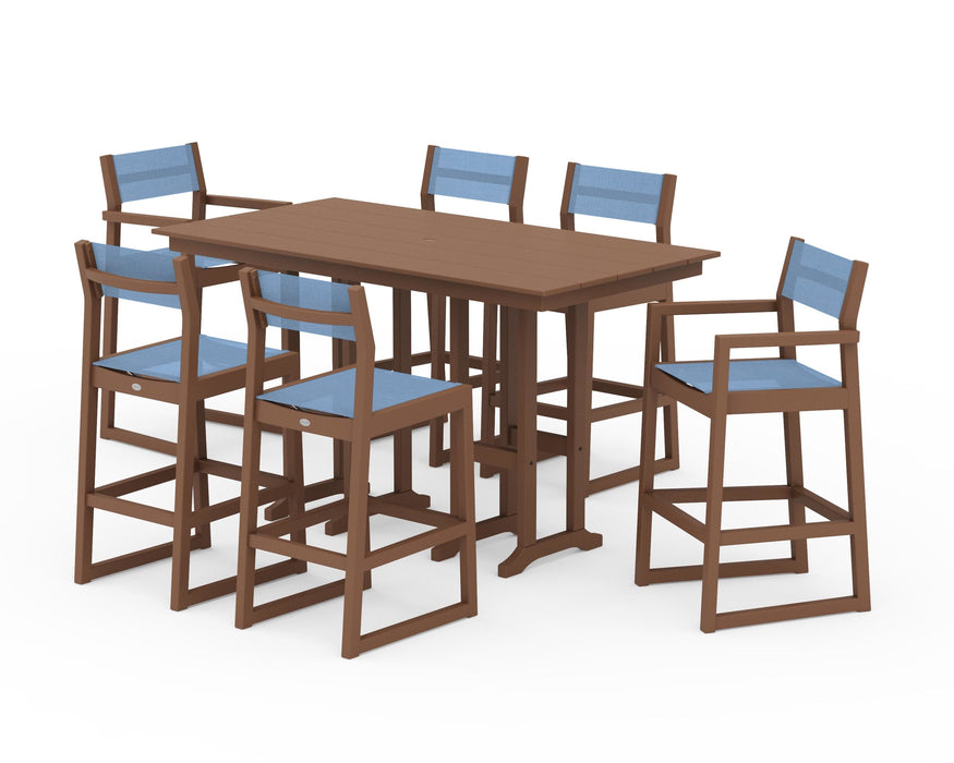 POLYWOOD® EDGE Sling 7-Piece Farmhouse Bar Set