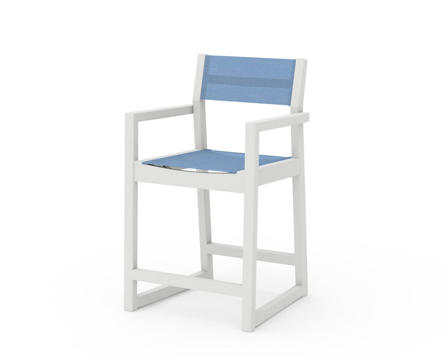 POLYWOOD® EDGE Sling Counter Arm Chair