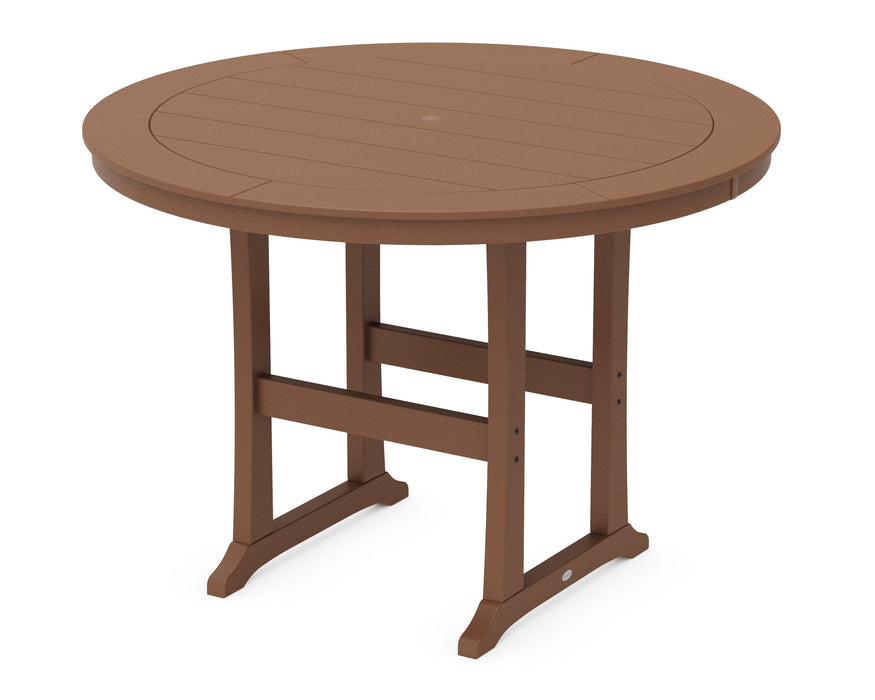 POLYWOOD® Nautical Trestle 60” Round Bar Table