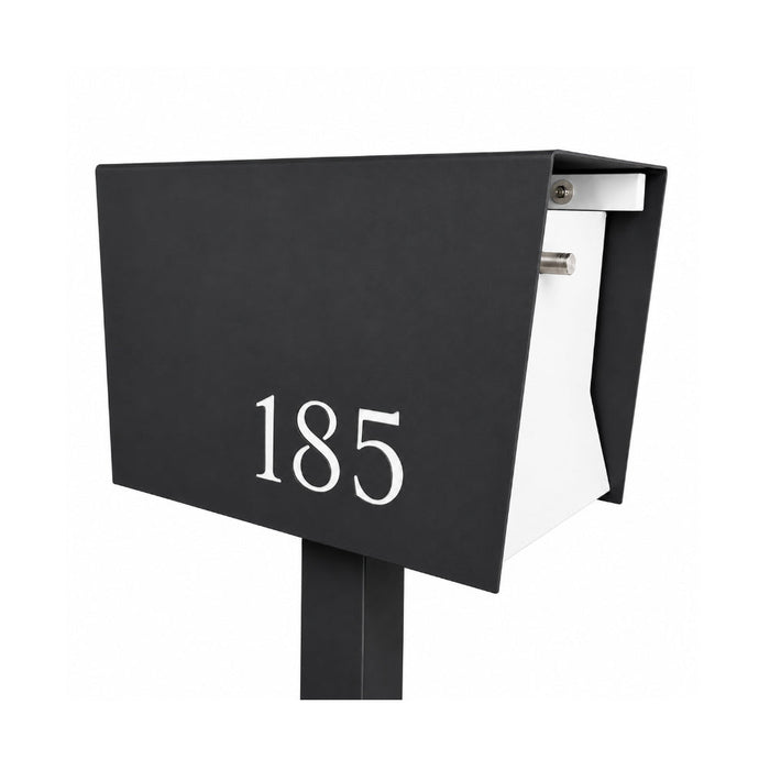 Uptown Box-2.0 in TEXTURED MATT JET BLACK - Modern Mailbox