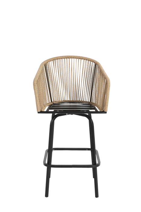 Outdoor Bar Stools Set of 4 with Armrests and Backrest