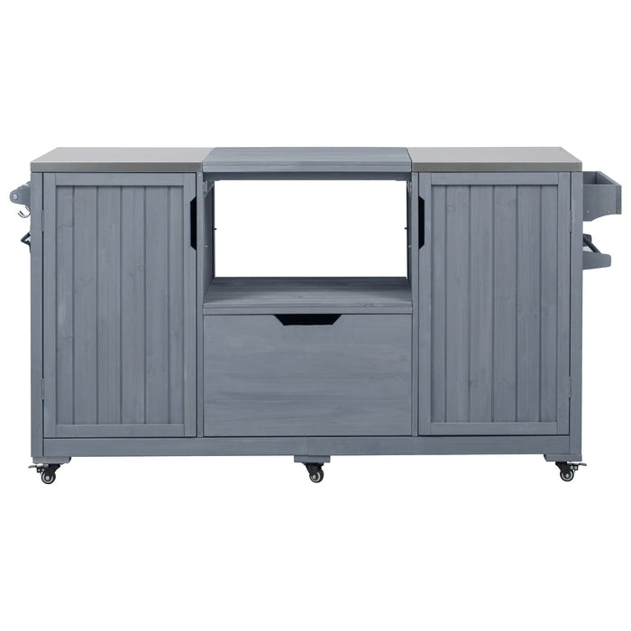 K&K 66.5" Outdoor Kitchen Island for Big Green Egg Grills