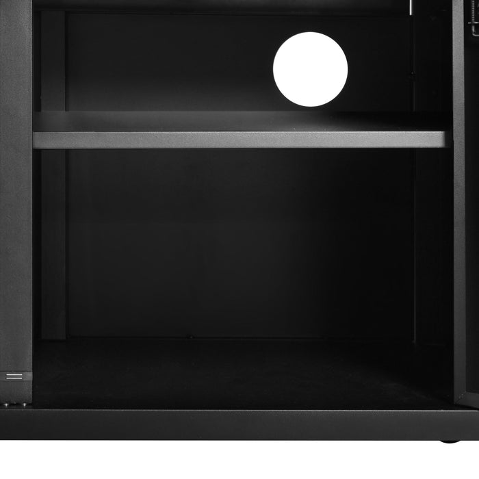 K&K 54.5 Inch Outdoor Kitchen Island with Stainless Steel Tabletop
