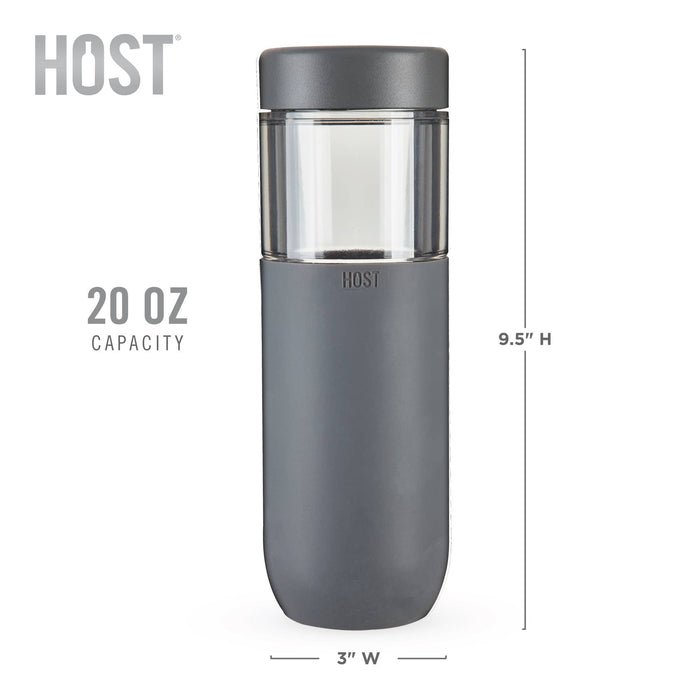 FREEZE™ Bottle Insulated w/ Active Cooling Gel - Gray