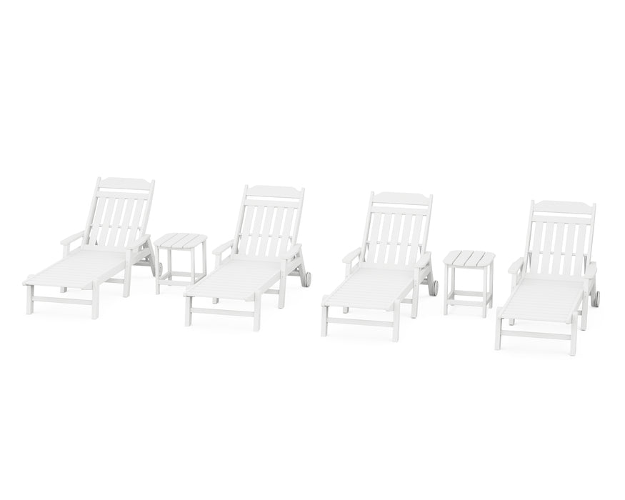 Country Living by POLYWOOD 6-Piece Chaise Set with Arms and Wheels