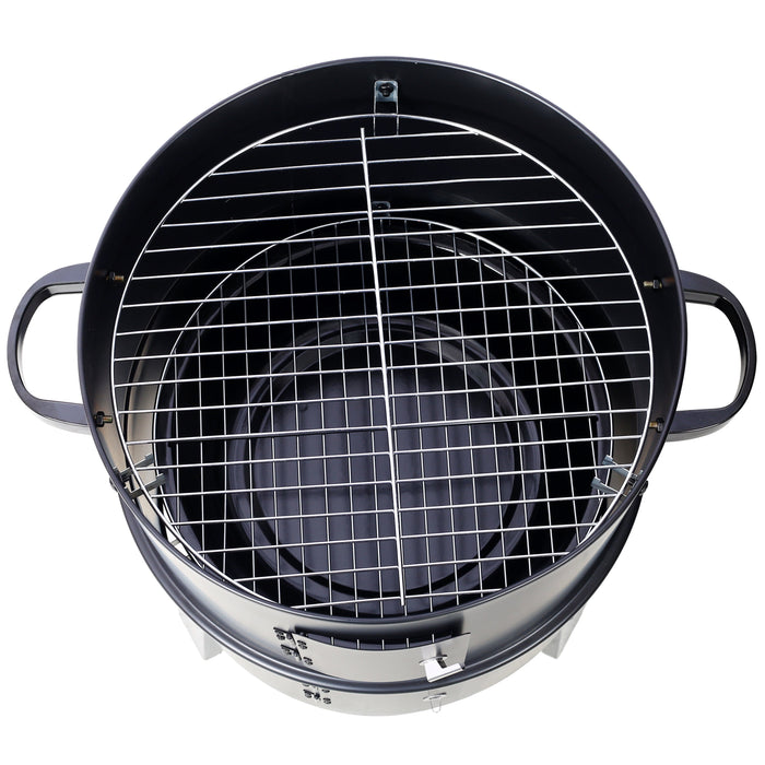 Charcoal Smoker Grill Wood Smoker Grills Outdoor Cooking 16 Inch Portable BBQ