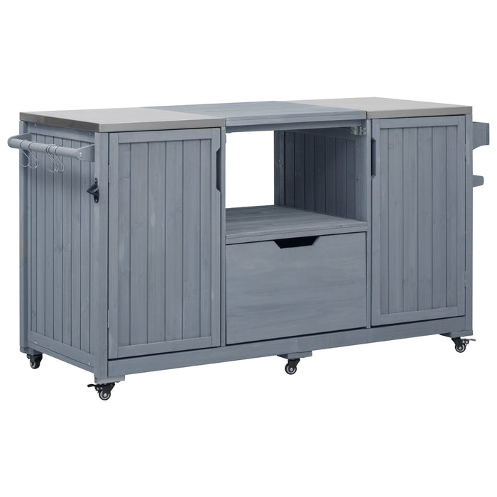 K&K 66.5" Outdoor Kitchen Island for Big Green Egg Grills