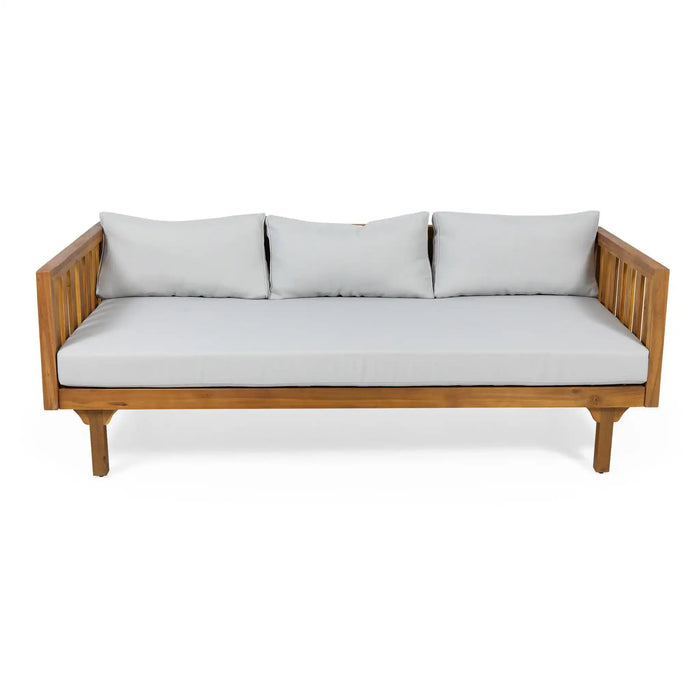 Claremont 3 Seater Daybed Teak Acacia Wood Water Resistant Cushions