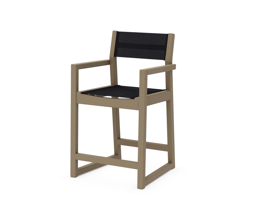 POLYWOOD® EDGE Sling Counter Arm Chair