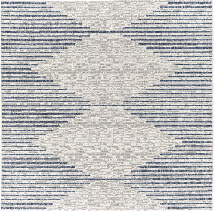 Stephan Blue & Cream Outdoor Rug