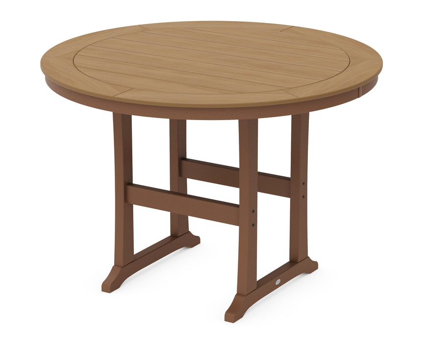 POLYWOOD® Nautical Trestle 60” Round Bar Table