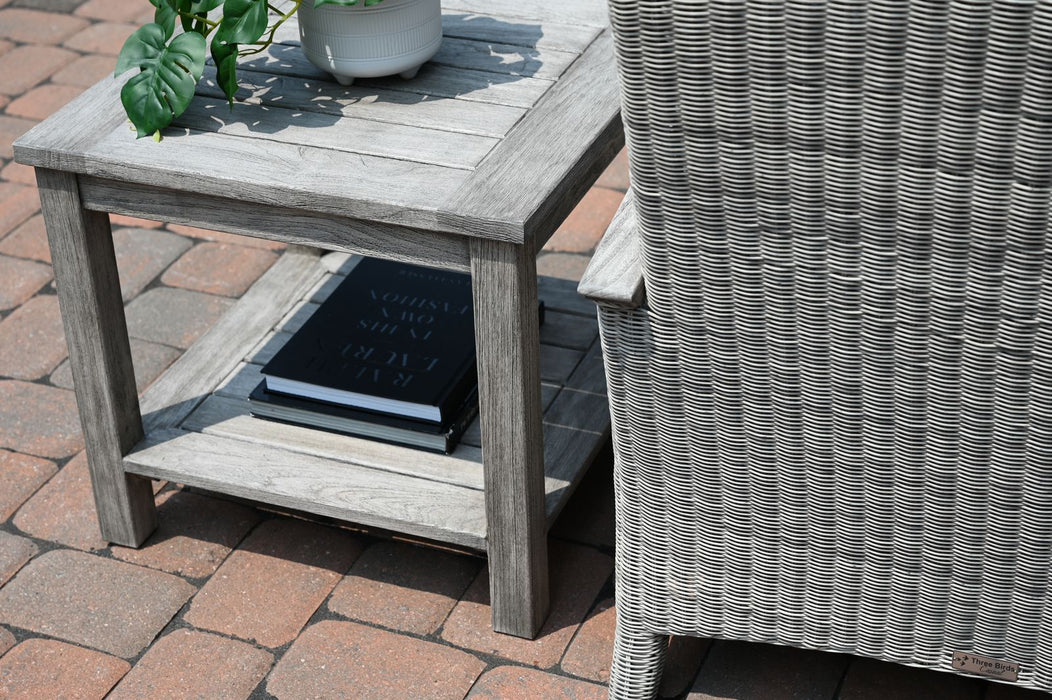 Three Birds Casual Shelburne Side Table With Lower Shelf 22"