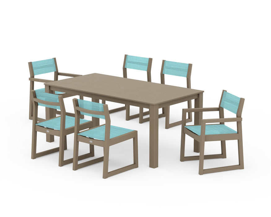 POLYWOOD® EDGE Sling 7-Piece Parsons Dining Set