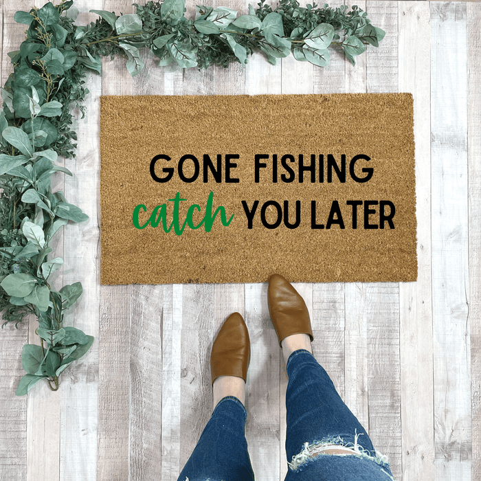 Funny Gone Fishing Doormat