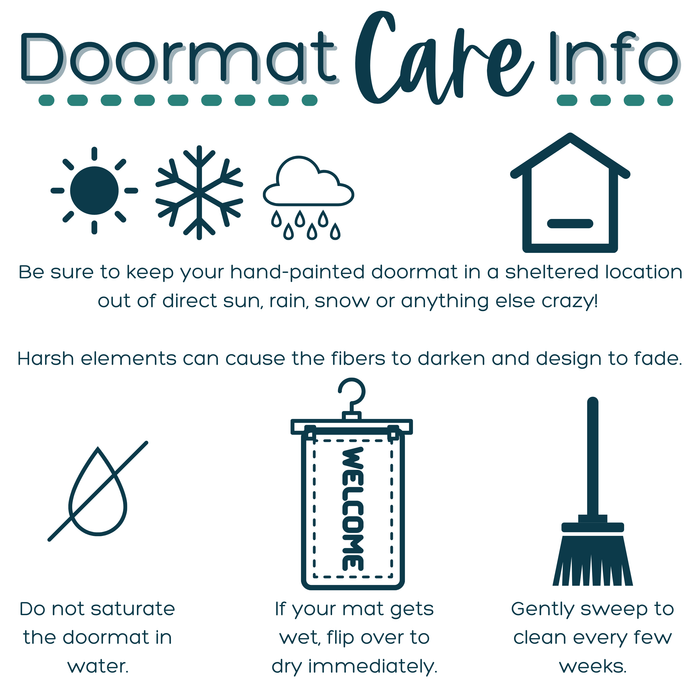 Hello Spring Flower Doormat