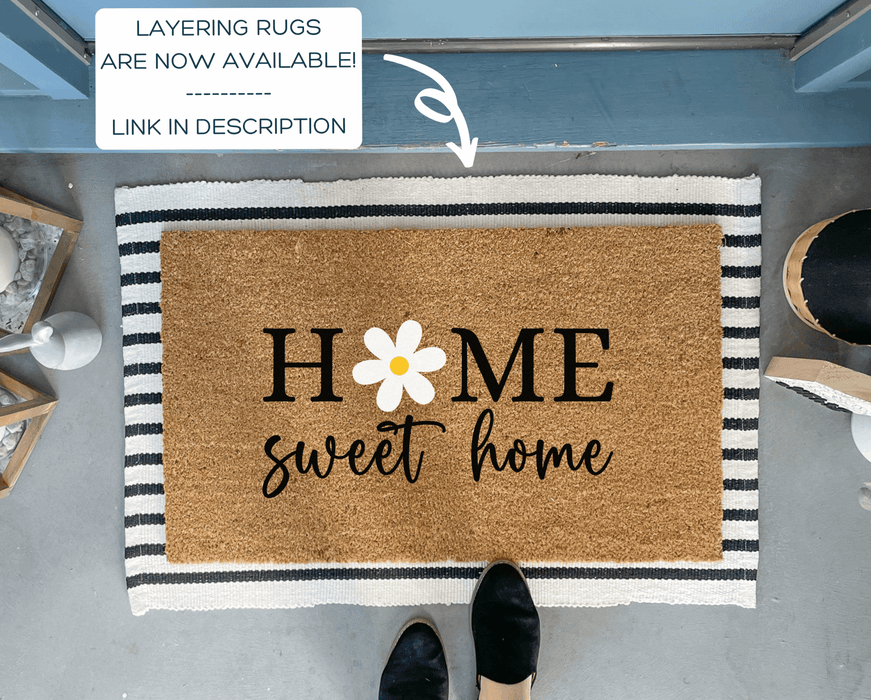 Home Sweet Home Daisy Doormat