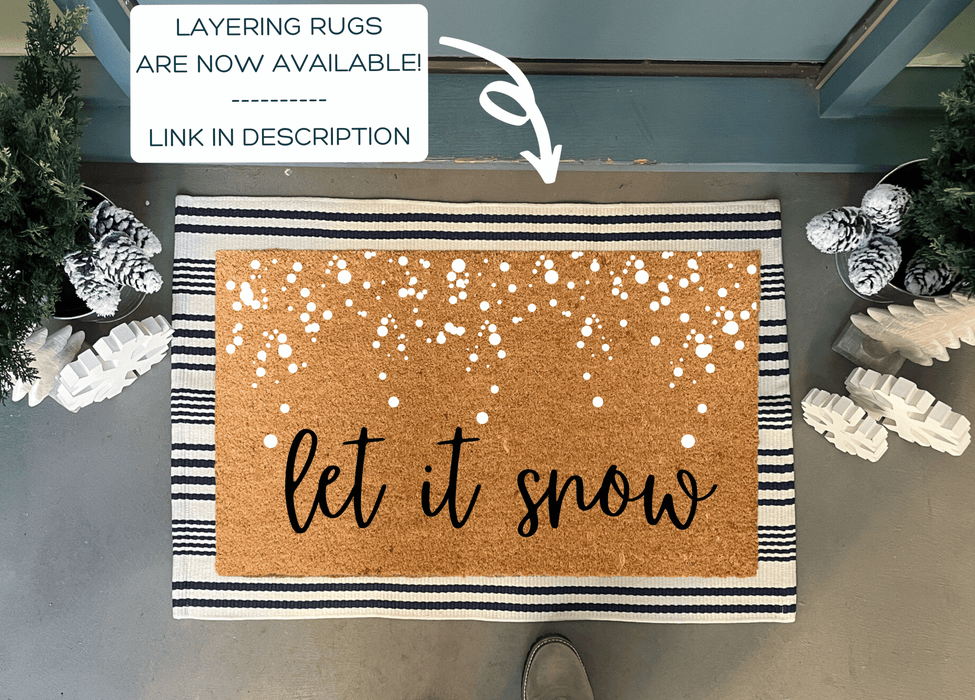 Let It Snow Christmas Doormat