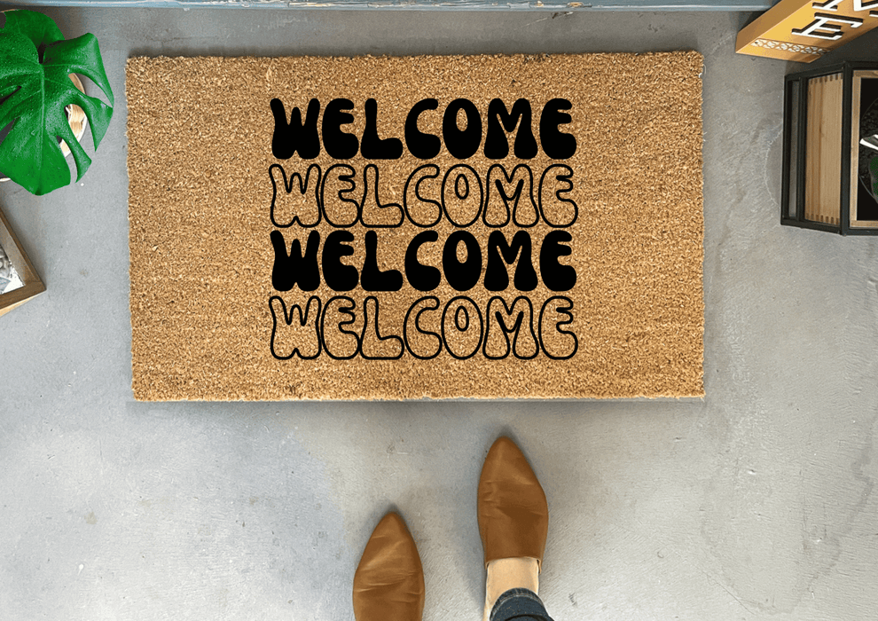 Retro Style Welcome Doormat