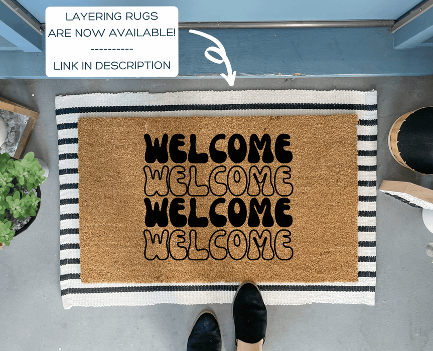 Retro Style Welcome Doormat