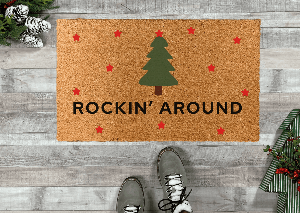 Rockin' Around Christmas Tree Doormat