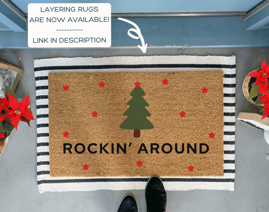 Rockin' Around Christmas Tree Doormat
