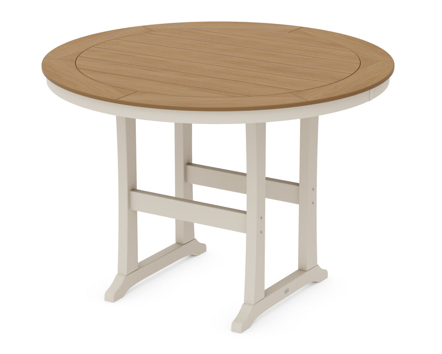 POLYWOOD® Nautical Trestle 60” Round Bar Table