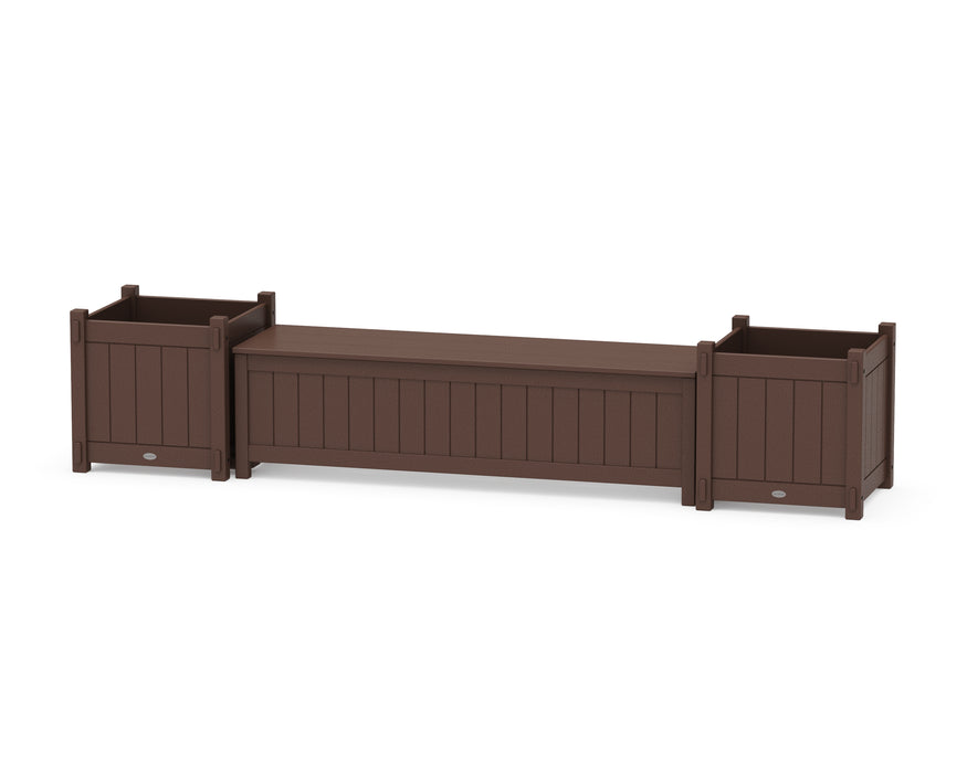 POLYWOOD® 60" Vineyard Straight Planter Storage Bench Set- Large