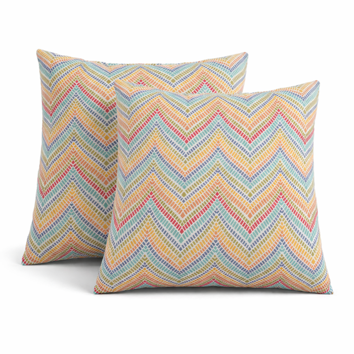 2 Pack Outdoor Throw Pillows, Waterproof & Fade-Resistant